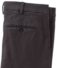 Supima Sateen Italian Luxury Flat Front Cotton Trouser in Coal (Choice of Fits) by 6 East by Ballin
