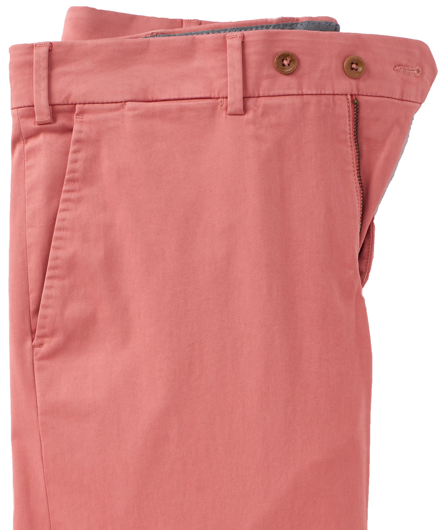 Supima Sateen Italian Luxury Flat Front Cotton Trouser in Nantucket Red (Choice of Fits) by 6 East by Ballin