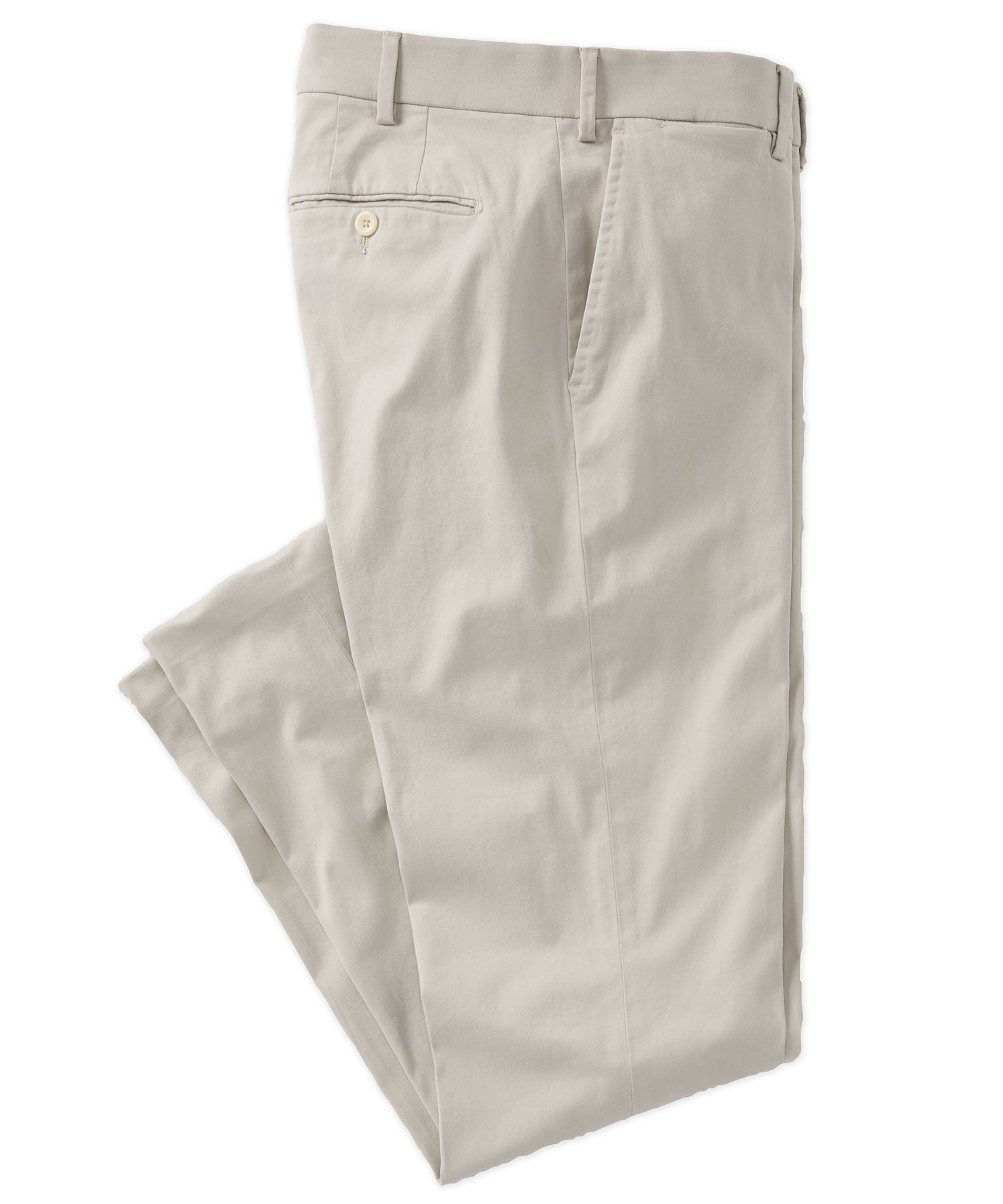 Xtreme Comfort Sateen Casual Pants in Stone Grey (Flat Front Models) by Ballin