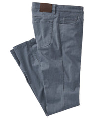 Houndstooth Check Twill 5-Pocket Pants in Navy (Crescent Modern Fit) by Ballin