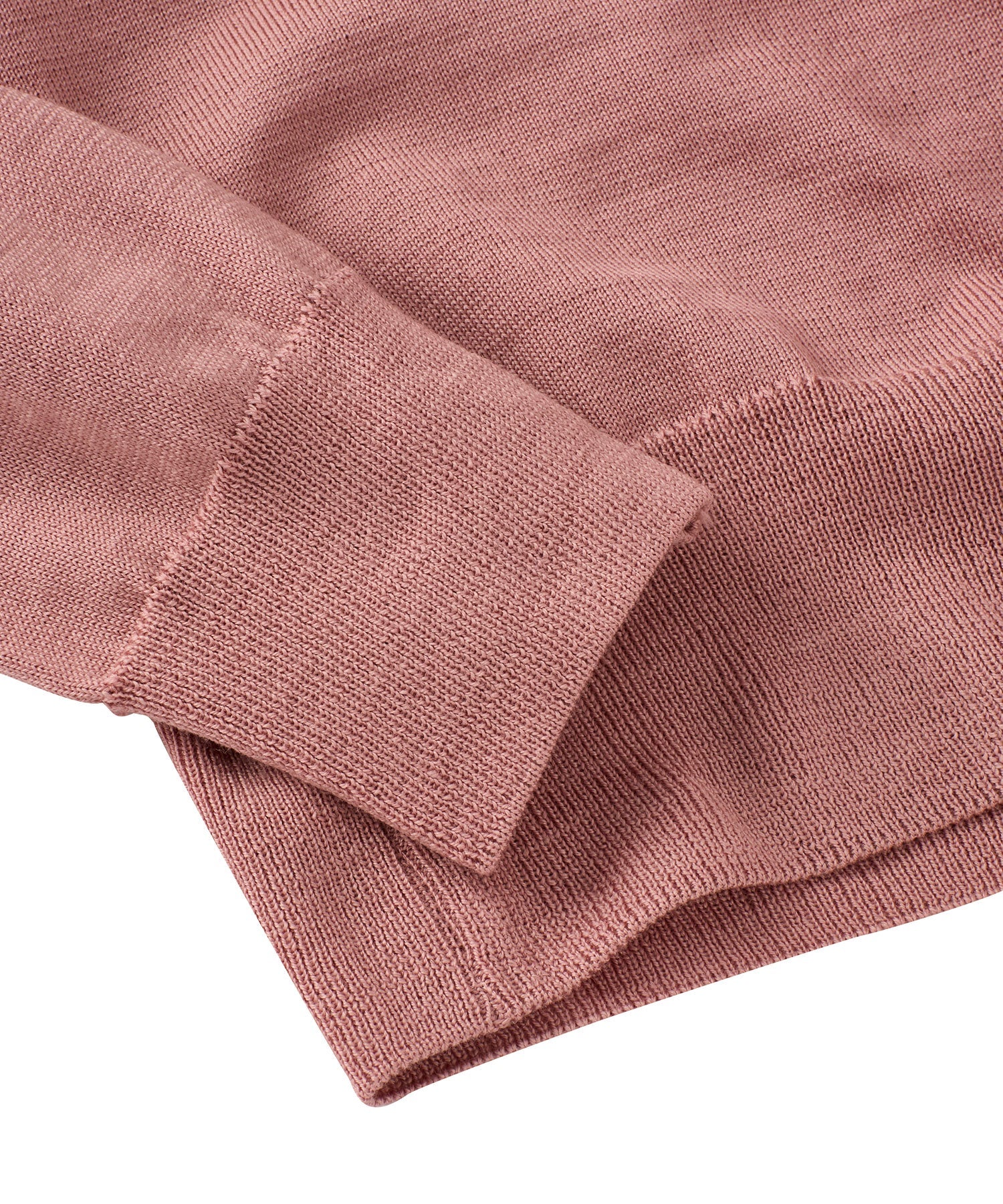 Italian Pure Merino Wool Quarter-Zip Sweater in Antique Pink by Borgo28