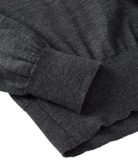 Italian Pure Merino Wool Quarter-Zip Sweater in Dark Grey Mélange by Borgo28