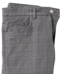 Plaid Twill 5-Pocket Pants in Navy (Crescent Modern Fit) by Ballin