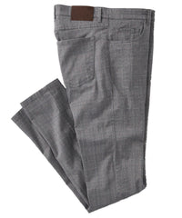 Plaid Twill 5-Pocket Pants in Navy (Crescent Modern Fit) by Ballin
