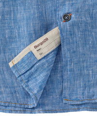 Italian Linen Short Sleeve Sport Shirt in Choice of Colors by Borgo28