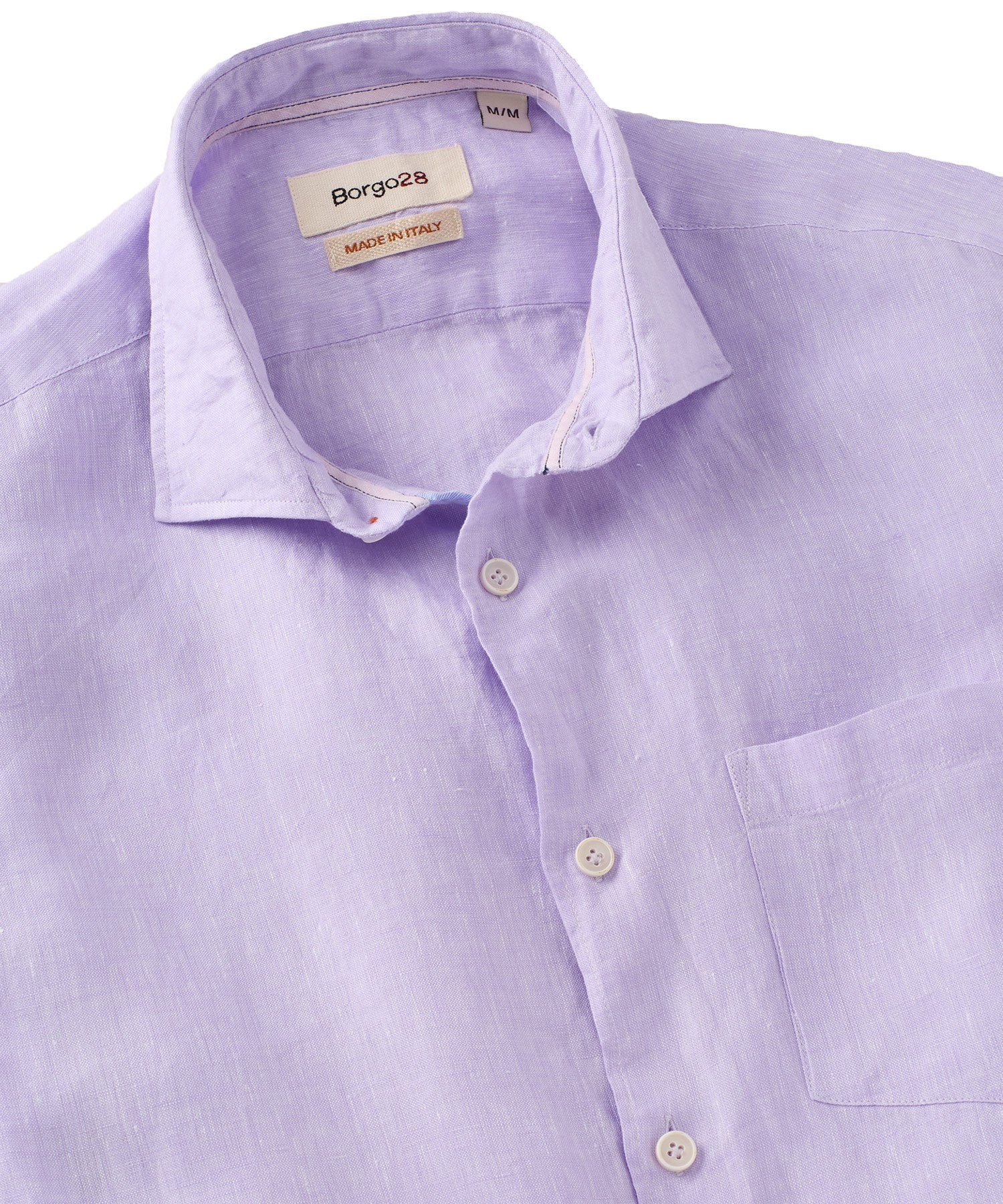 Italian Linen Short Sleeve Sport Shirt in Choice of Colors by Borgo28