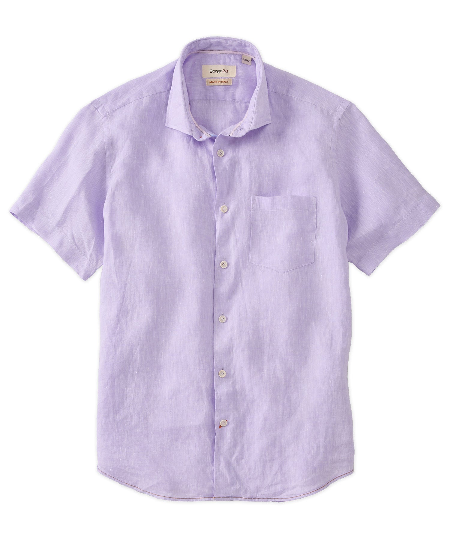 Italian Linen Short Sleeve Sport Shirt in Choice of Colors by Borgo28