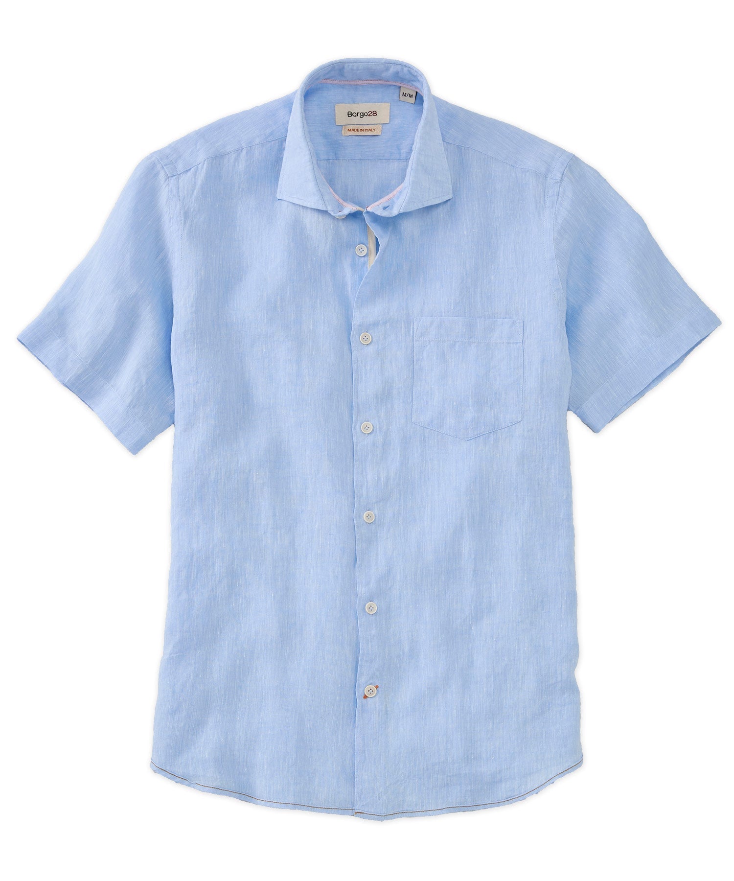 Italian Linen Short Sleeve Sport Shirt in Choice of Colors by Borgo28