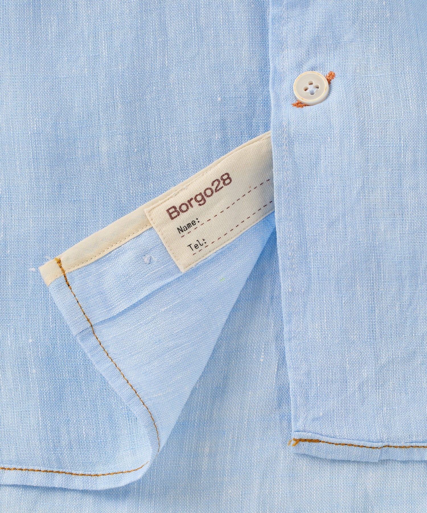 Italian Linen Short Sleeve Sport Shirt in Choice of Colors by Borgo28