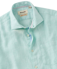 Italian Linen Short Sleeve Sport Shirt in Choice of Colors by Borgo28