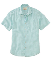 Italian Linen Short Sleeve Sport Shirt in Choice of Colors by Borgo28