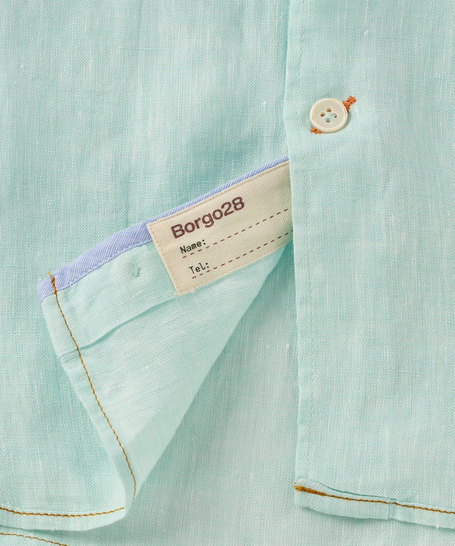 Italian Linen Short Sleeve Sport Shirt in Choice of Colors by Borgo28