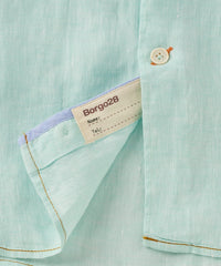 Italian Linen Short Sleeve Sport Shirt in Choice of Colors by Borgo28