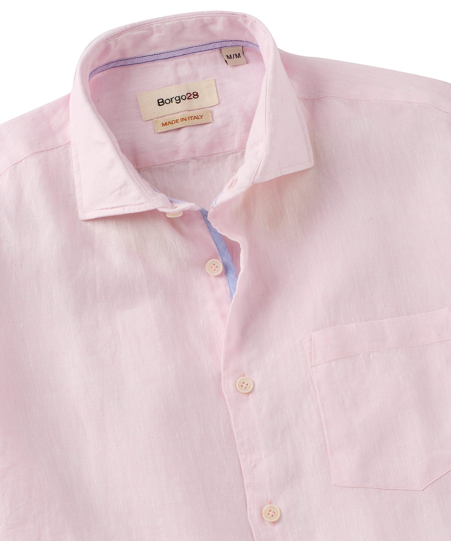 Italian Linen Short Sleeve Sport Shirt in Choice of Colors by Borgo28