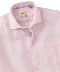 Italian Linen Short Sleeve Sport Shirt in Choice of Colors by Borgo28