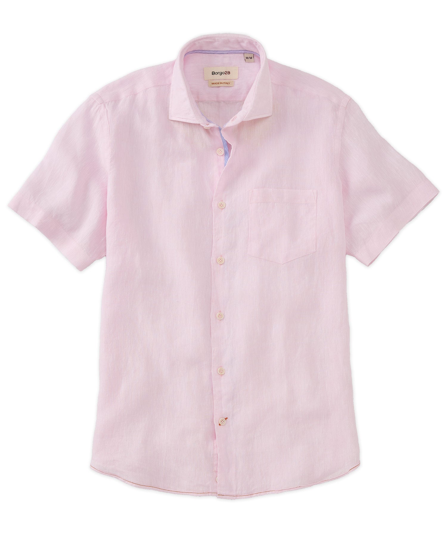 Italian Linen Short Sleeve Sport Shirt in Choice of Colors by Borgo28