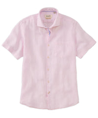 Italian Linen Short Sleeve Sport Shirt in Choice of Colors by Borgo28