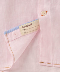 Italian Linen Short Sleeve Sport Shirt in Choice of Colors by Borgo28