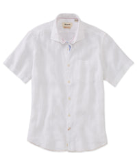 Italian Linen Short Sleeve Sport Shirt in Choice of Colors by Borgo28