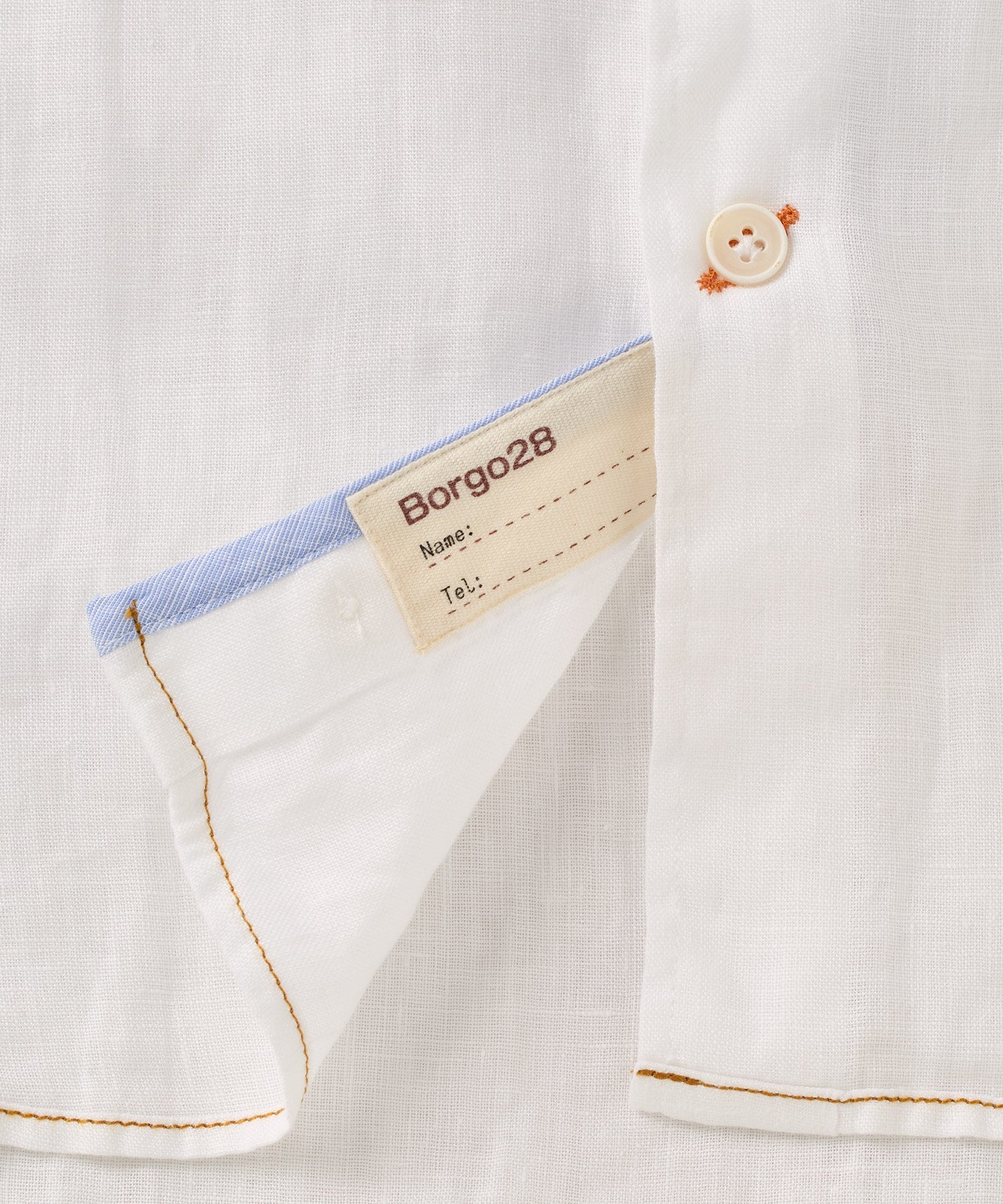Italian Linen Short Sleeve Sport Shirt in Choice of Colors by Borgo28