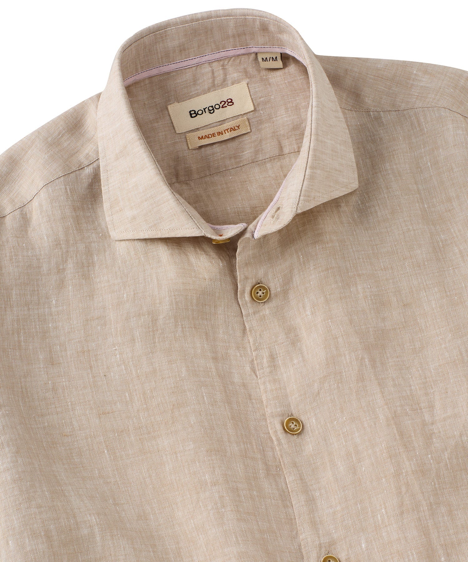 Italian Linen Long Sleeve Sport Shirt in Choice of Colors by Borgo28