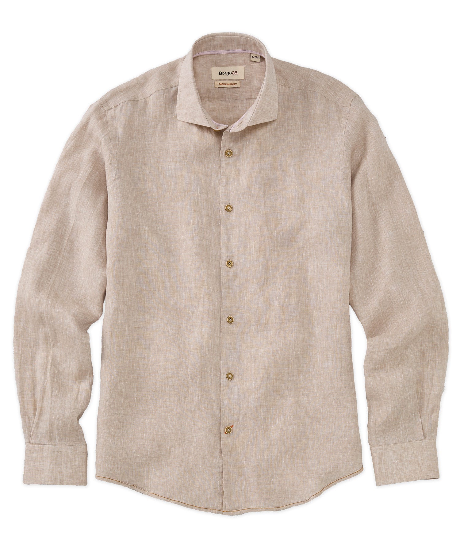 Italian Linen Long Sleeve Sport Shirt in Choice of Colors by Borgo28