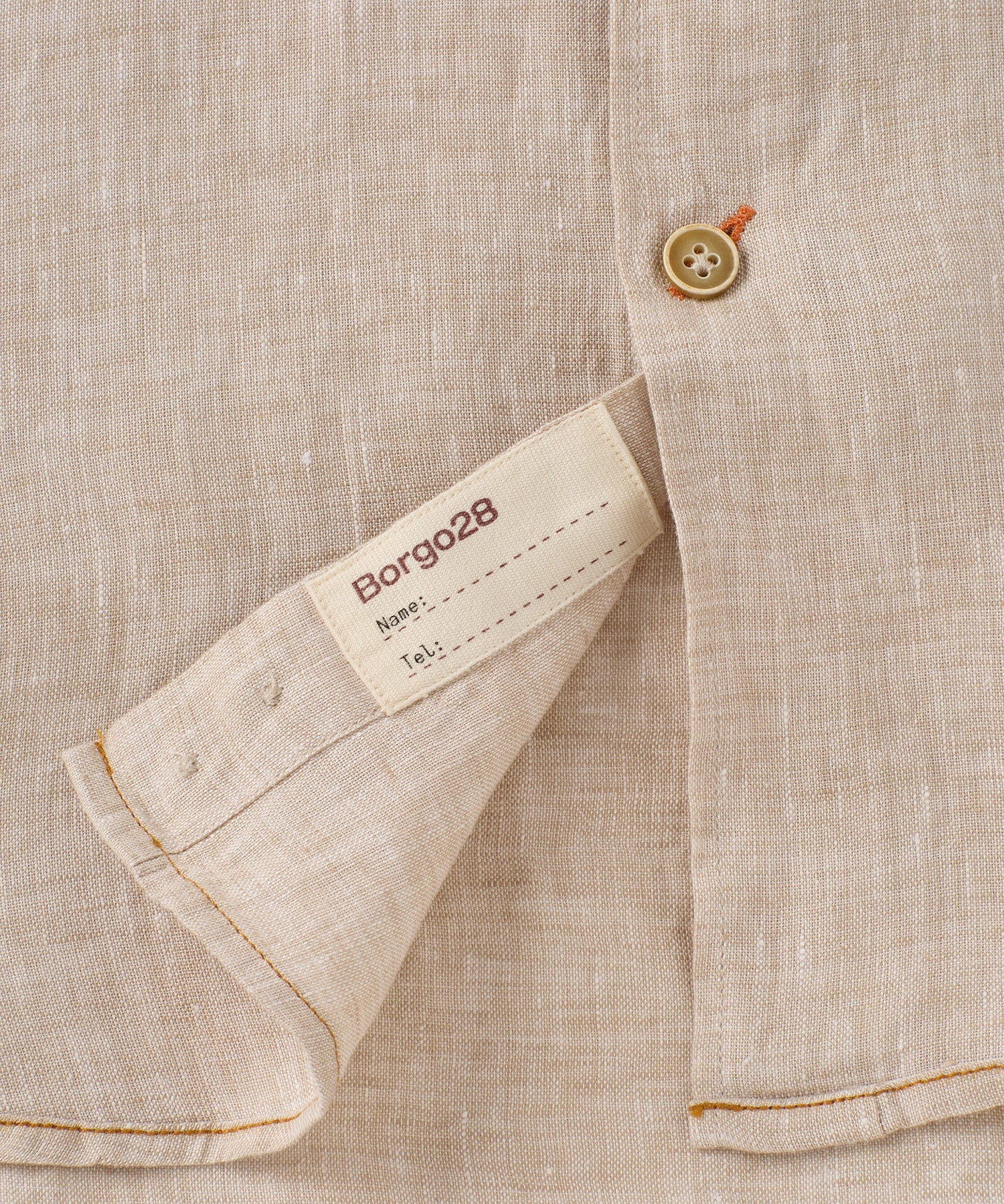 Italian Linen Long Sleeve Sport Shirt in Choice of Colors by Borgo28