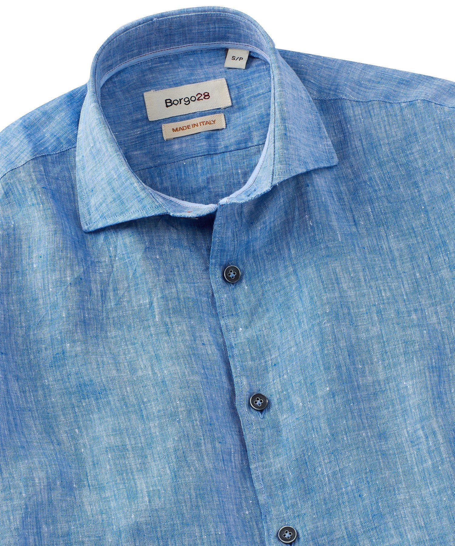 Italian Linen Long Sleeve Sport Shirt in Choice of Colors by Borgo28