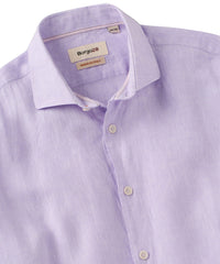 Italian Linen Long Sleeve Sport Shirt in Choice of Colors by Borgo28