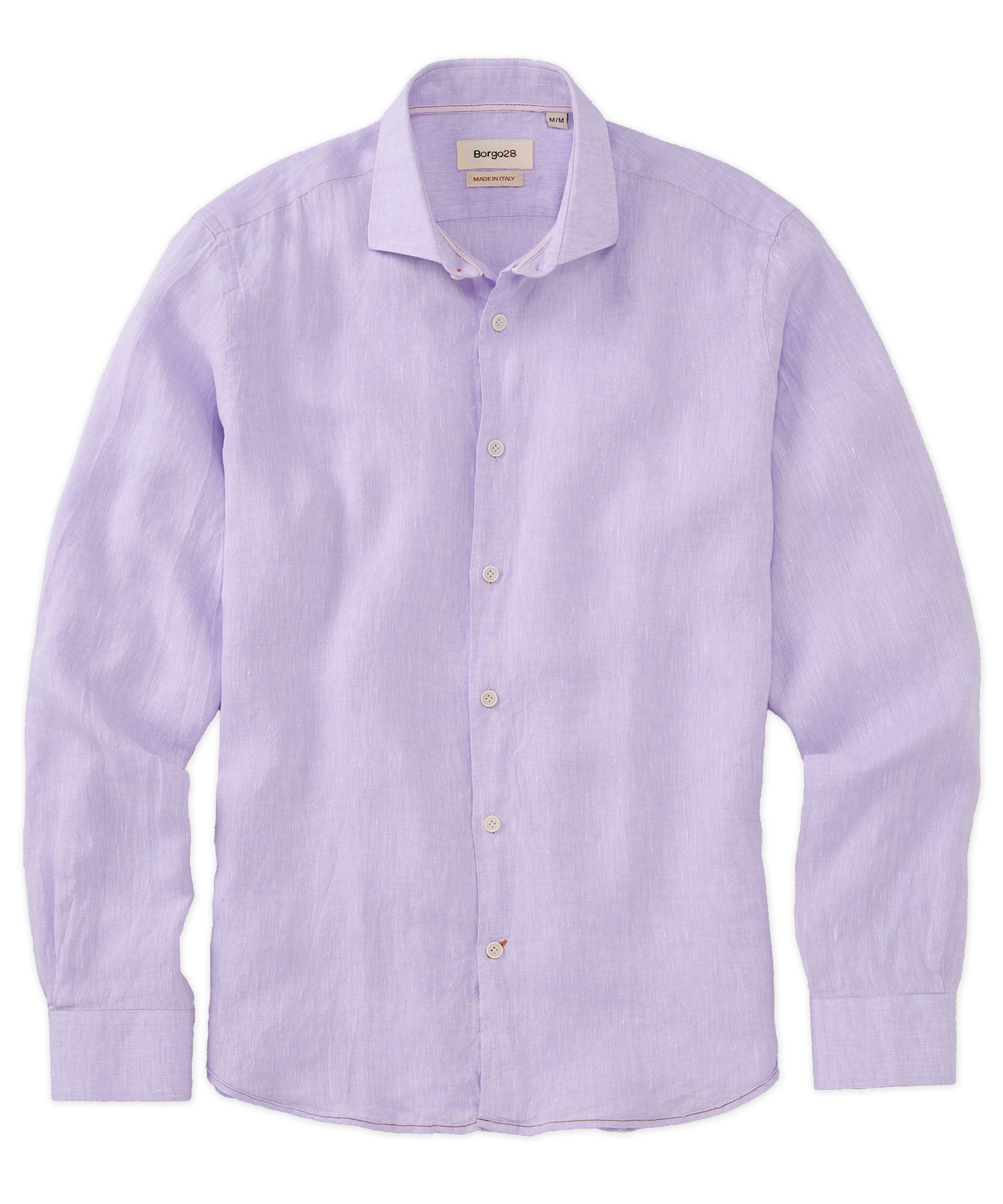 Italian Linen Long Sleeve Sport Shirt in Choice of Colors by Borgo28