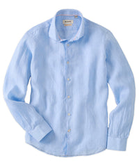 Italian Linen Long Sleeve Sport Shirt in Choice of Colors by Borgo28