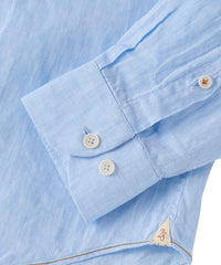 Italian Linen Long Sleeve Sport Shirt in Choice of Colors by Borgo28