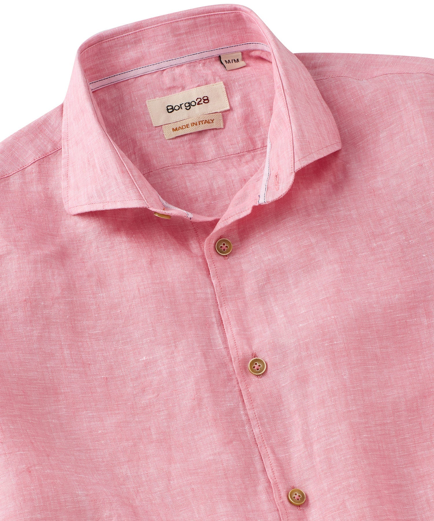 Italian Linen Long Sleeve Sport Shirt in Choice of Colors by Borgo28