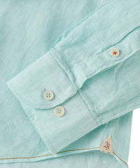 Italian Linen Long Sleeve Sport Shirt in Choice of Colors by Borgo28