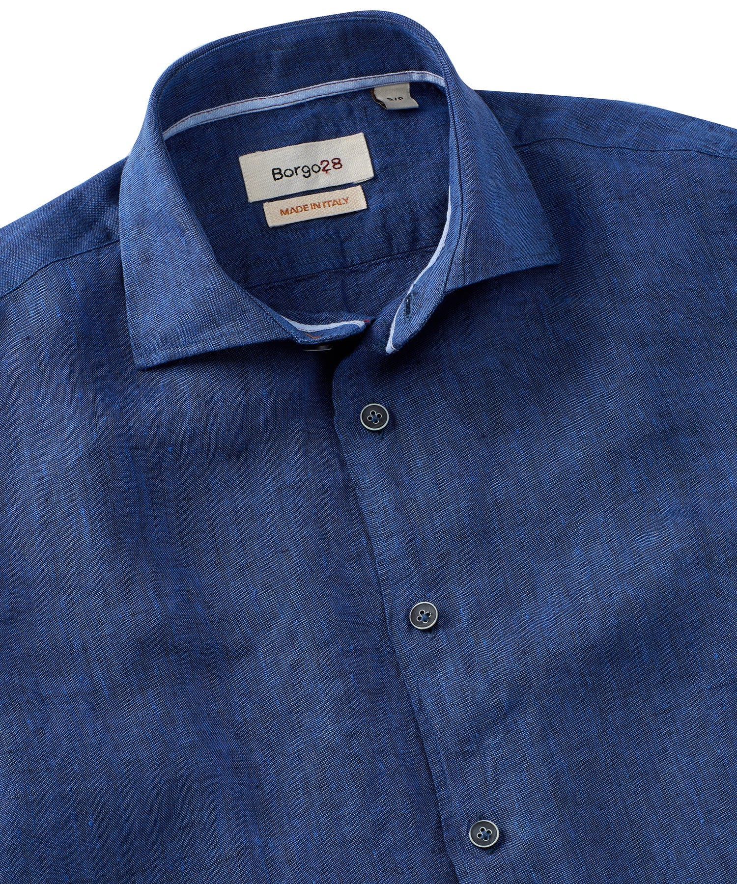 Italian Linen Long Sleeve Sport Shirt in Choice of Colors by Borgo28