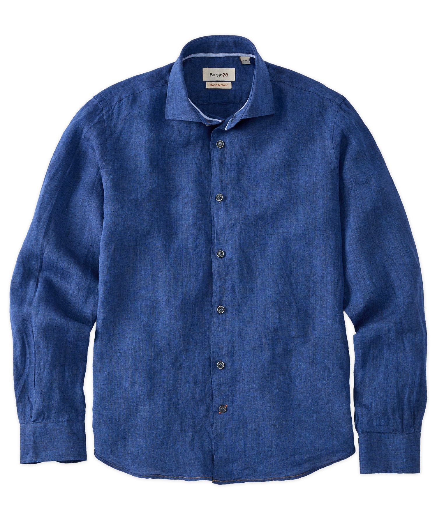 Italian Linen Long Sleeve Sport Shirt in Choice of Colors by Borgo28
