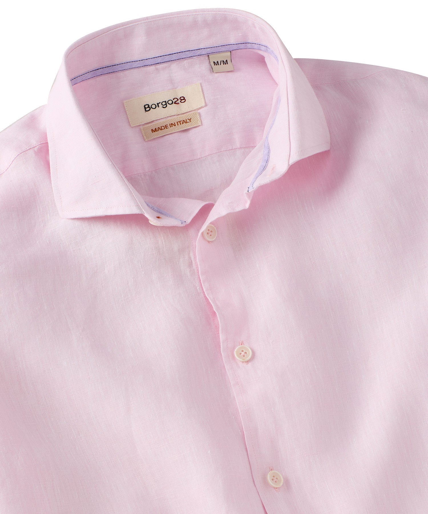 Italian Linen Long Sleeve Sport Shirt in Choice of Colors by Borgo28
