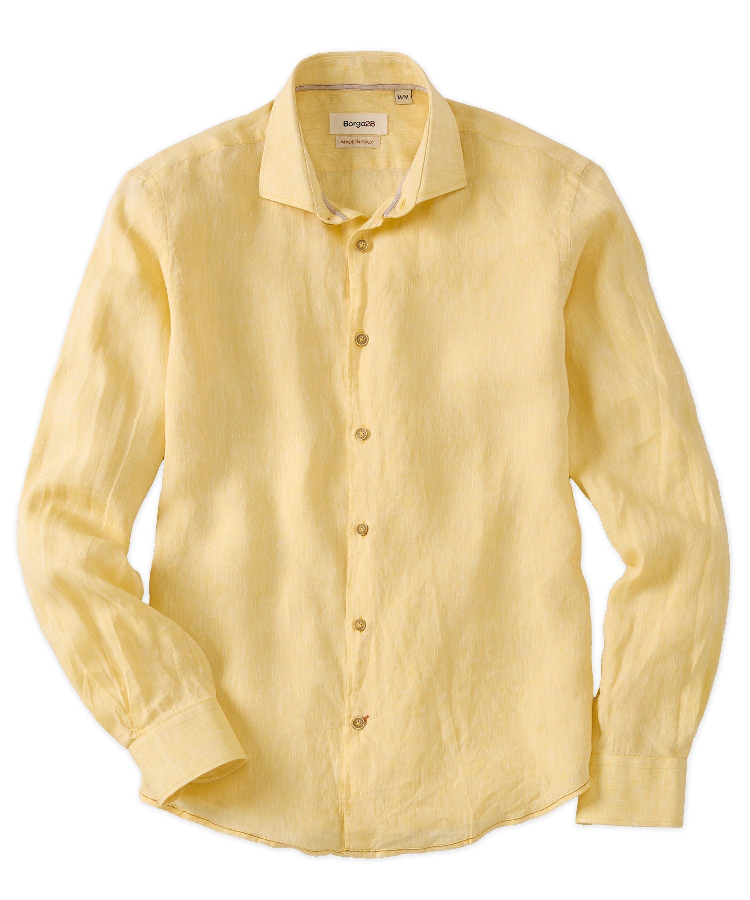 Italian Linen Long Sleeve Sport Shirt in Choice of Colors by Borgo28