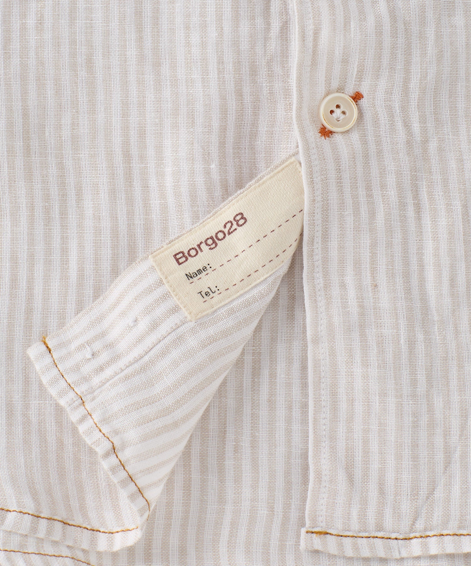 Italian Striped Linen Long Sleeve Sport Shirt in Choice of Colors by Borgo28