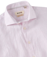 Italian Striped Linen Long Sleeve Sport Shirt in Choice of Colors by Borgo28