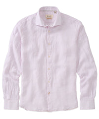 Italian Striped Linen Long Sleeve Sport Shirt in Choice of Colors by Borgo28