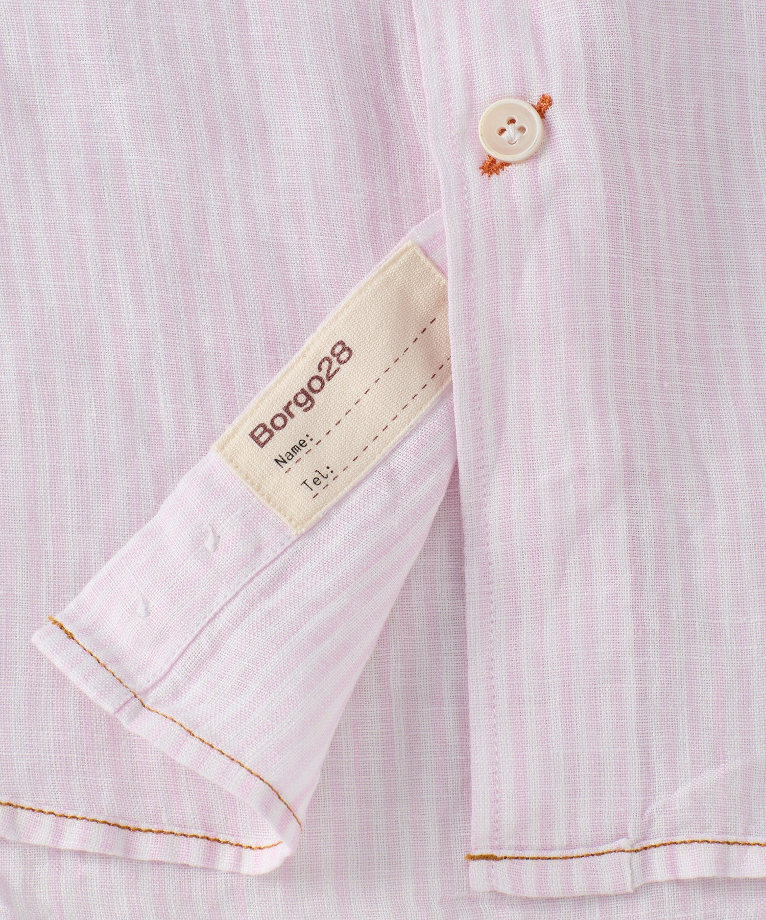 Italian Striped Linen Long Sleeve Sport Shirt in Choice of Colors by Borgo28