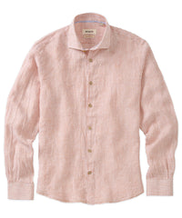 Italian Striped Linen Long Sleeve Sport Shirt in Choice of Colors by Borgo28