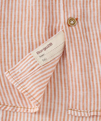 Italian Striped Linen Long Sleeve Sport Shirt in Choice of Colors by Borgo28