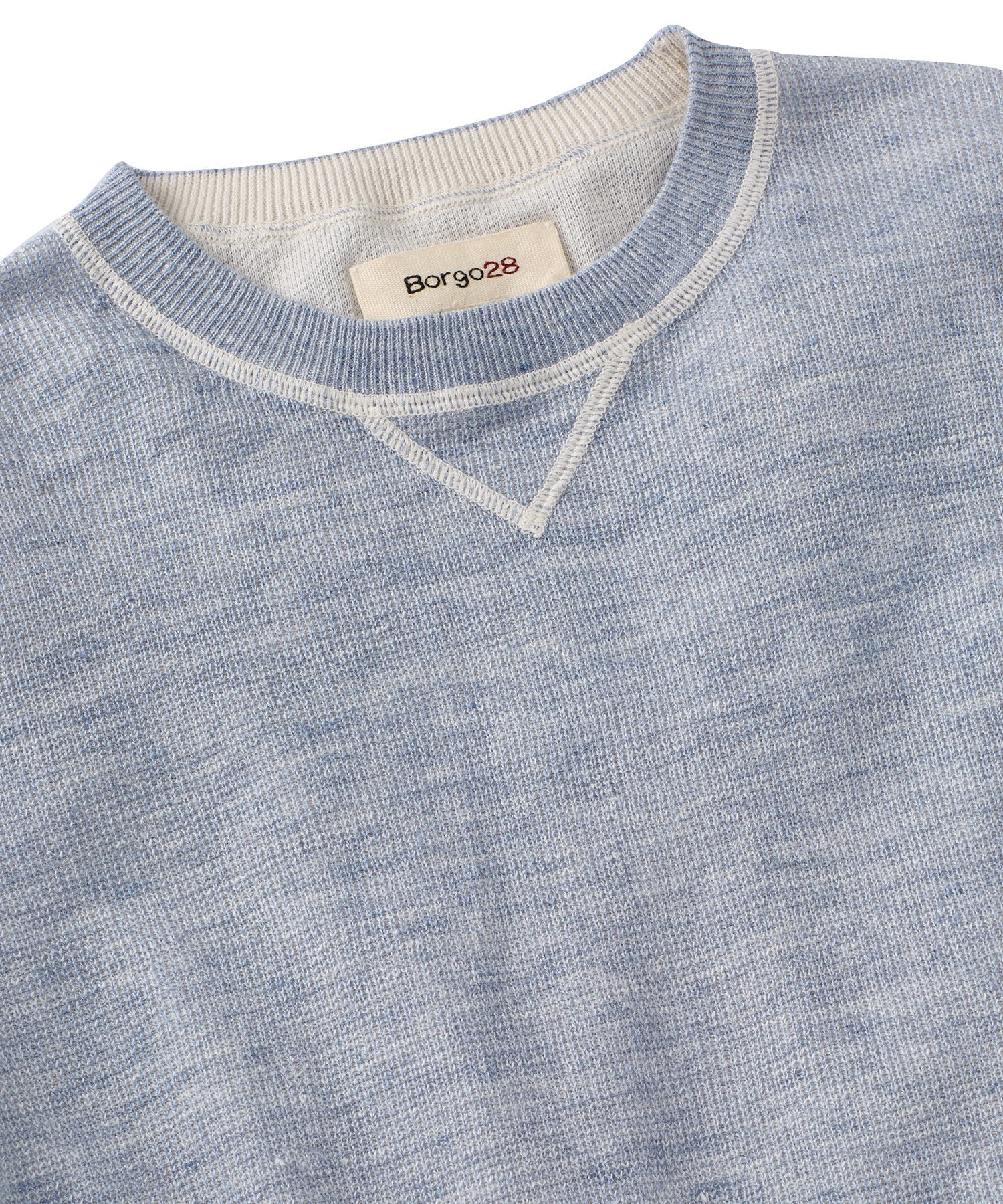 Reversible Linen-Cotton Crewneck Sweater in Choice of Colors by Borgo28