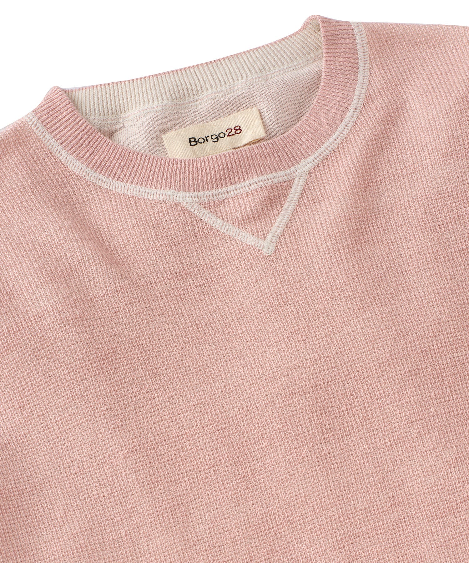 Reversible Linen-Cotton Crewneck Sweater in Choice of Colors by Borgo28