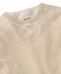Reversible Linen-Cotton Crewneck Sweater in Choice of Colors by Borgo28