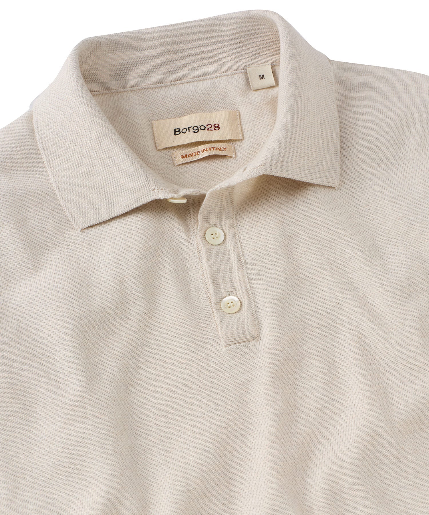 Classic Italian Fine-Gauge Organic Cotton Polo Sweater in Choice of Colors by Borgo28