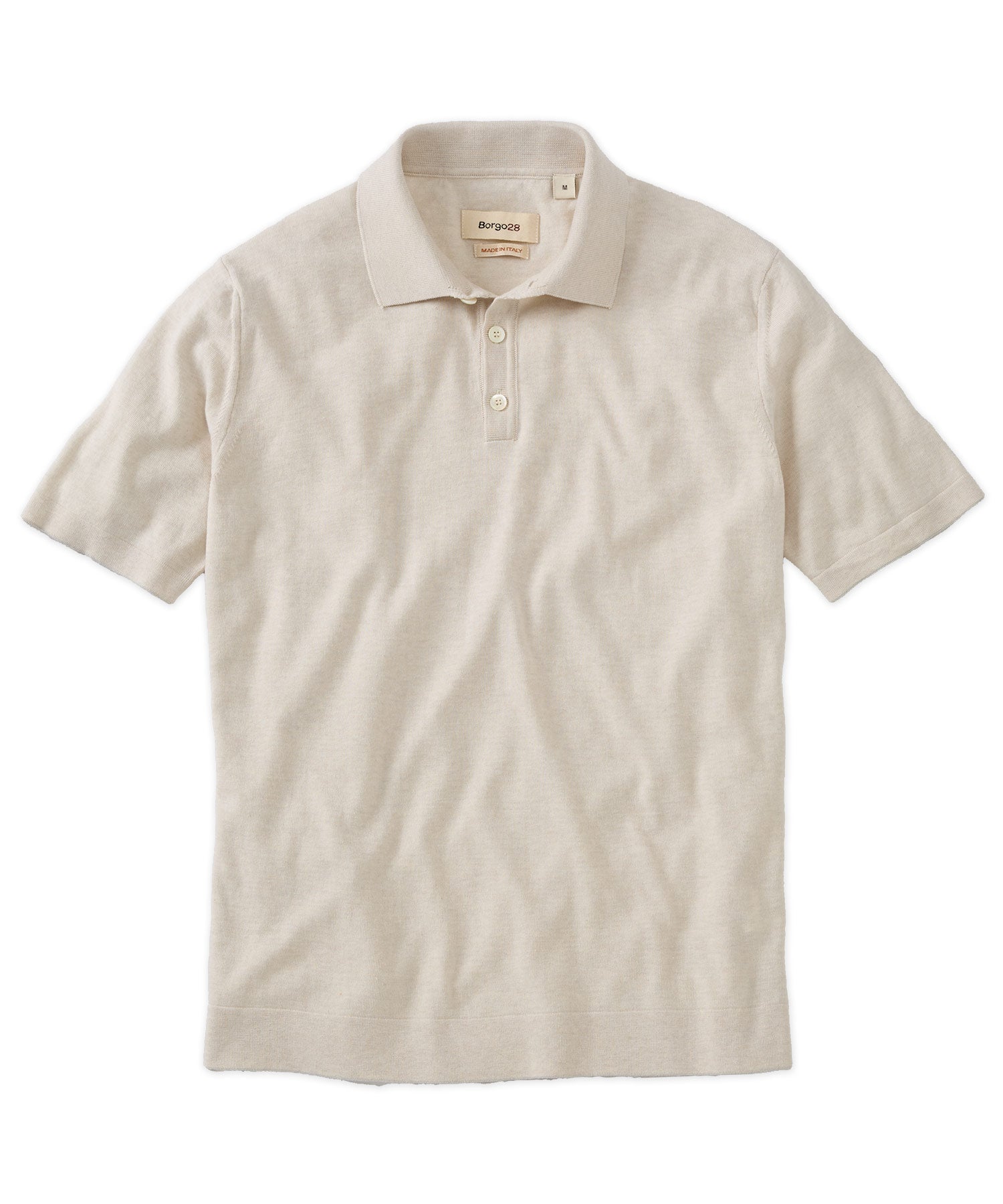 Classic Italian Fine-Gauge Organic Cotton Polo Sweater in Choice of Colors by Borgo28