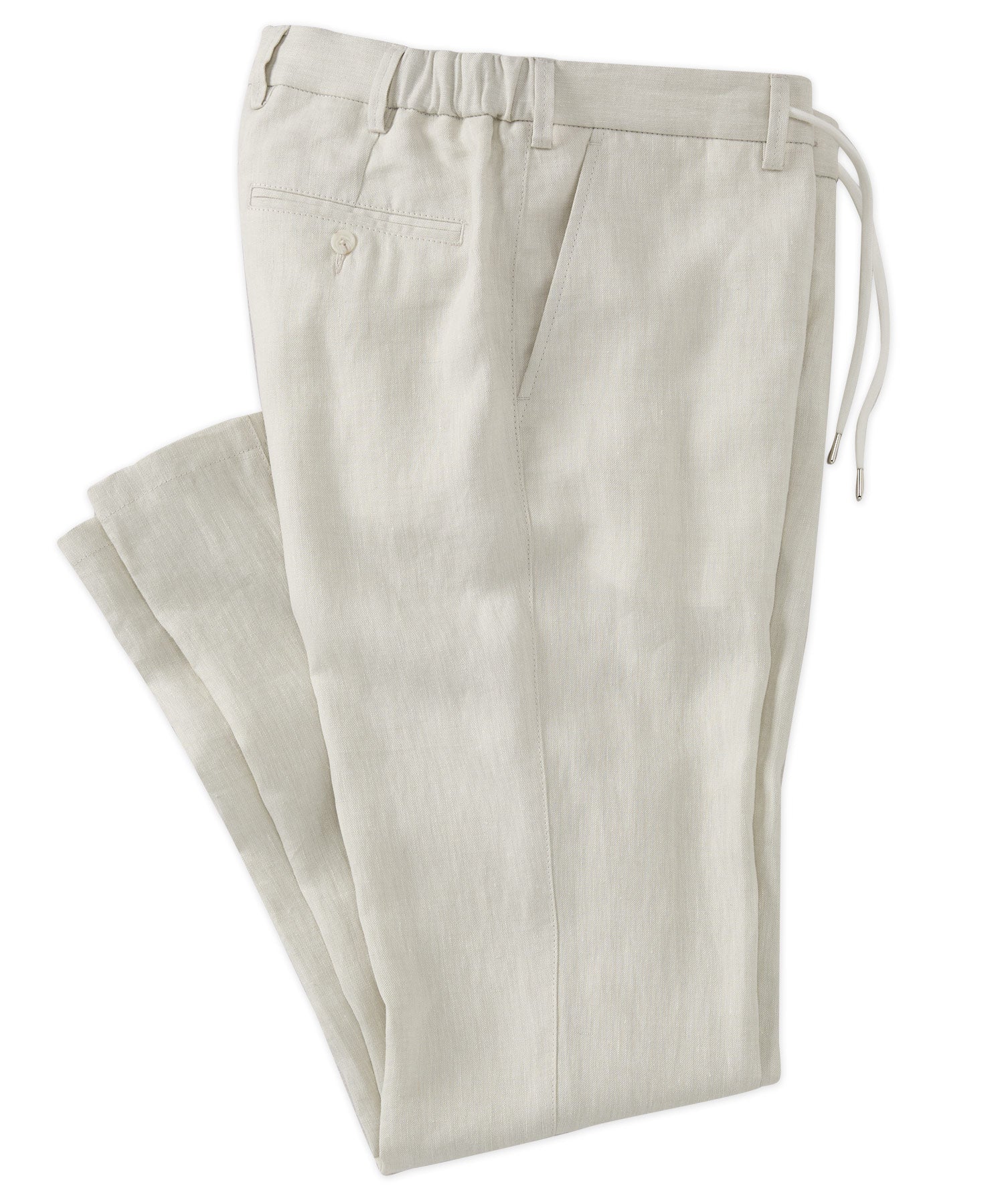 Linen Chambray Twill Drawstring Pants in Choice of Colors (Arona Modern Fit) by Ballin
